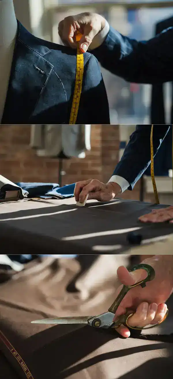 Expert tailoring and pattern making services for custom clothing. Precision and craftsmanship at H.M.